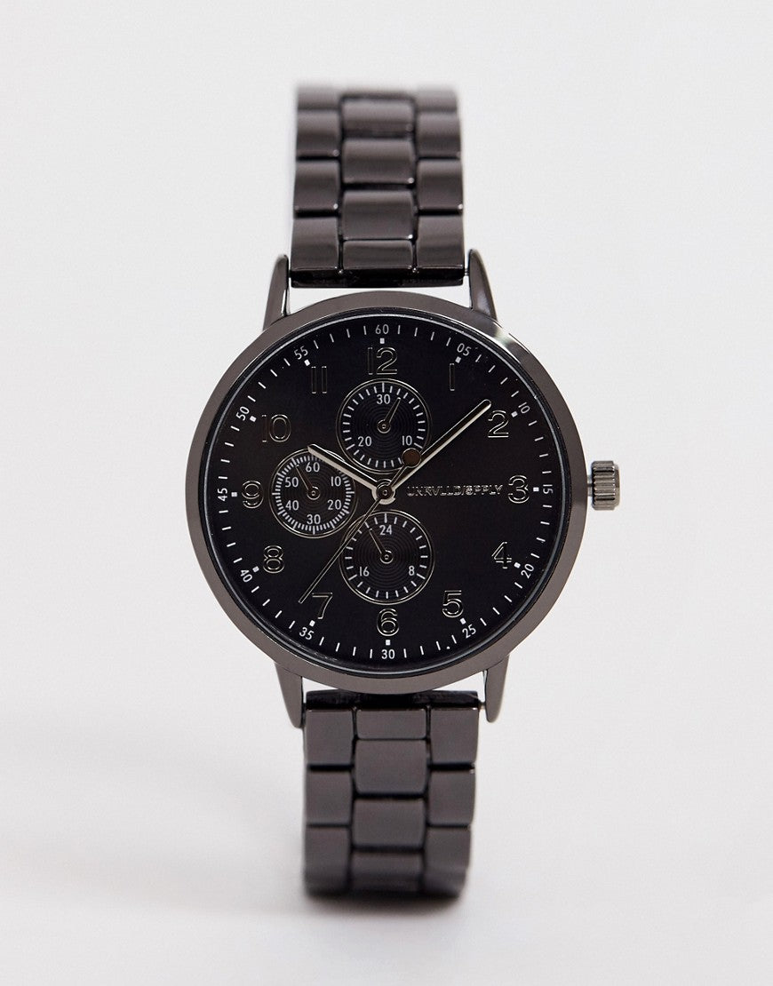 Skinny Bracelet Watch In Gunmetal