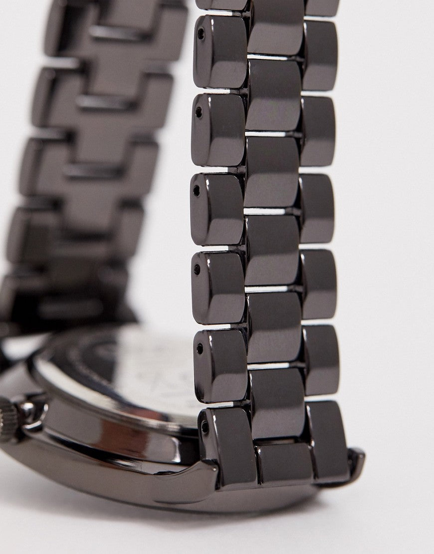 Skinny Bracelet Watch In Gunmetal