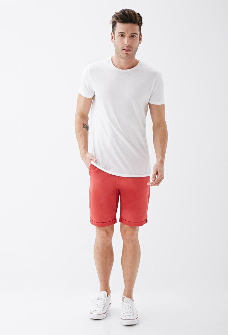 Cuffed Chino Shorts