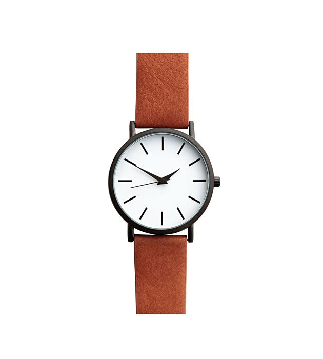 Watch With A Leather Strap