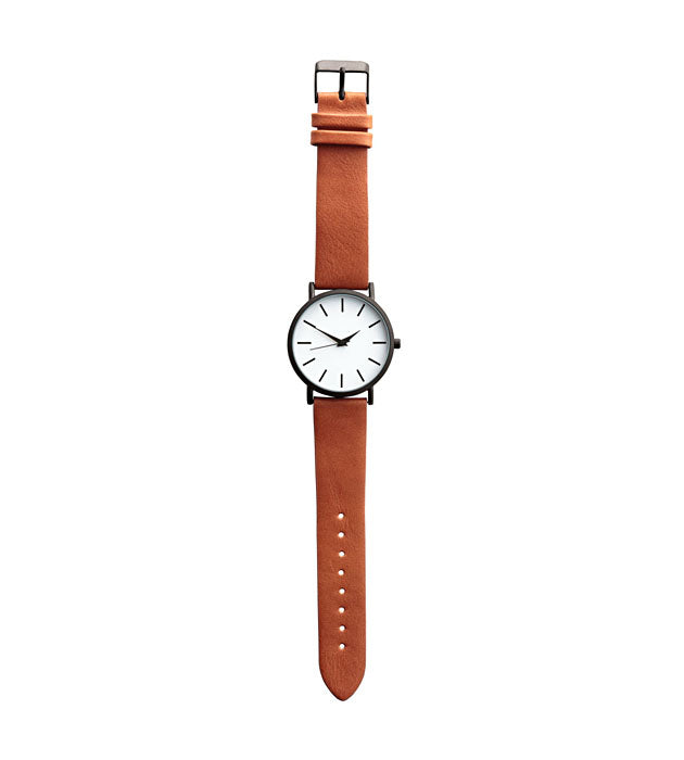 Watch With A Leather Strap
